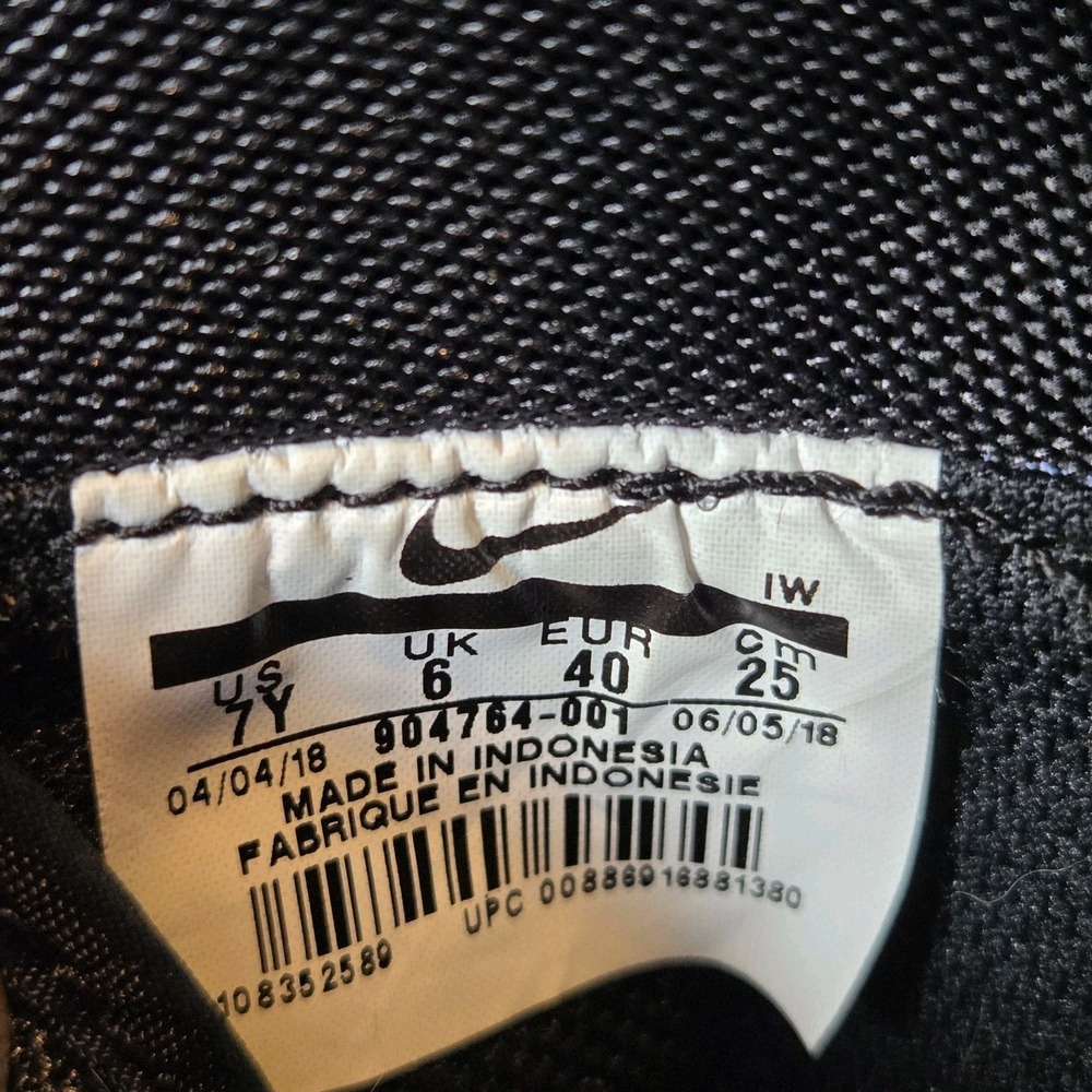 Nike Cortez Classic Sneakers Women's 8.5 Black Leather White Swoosh Athleisure - Picture 4 of 11